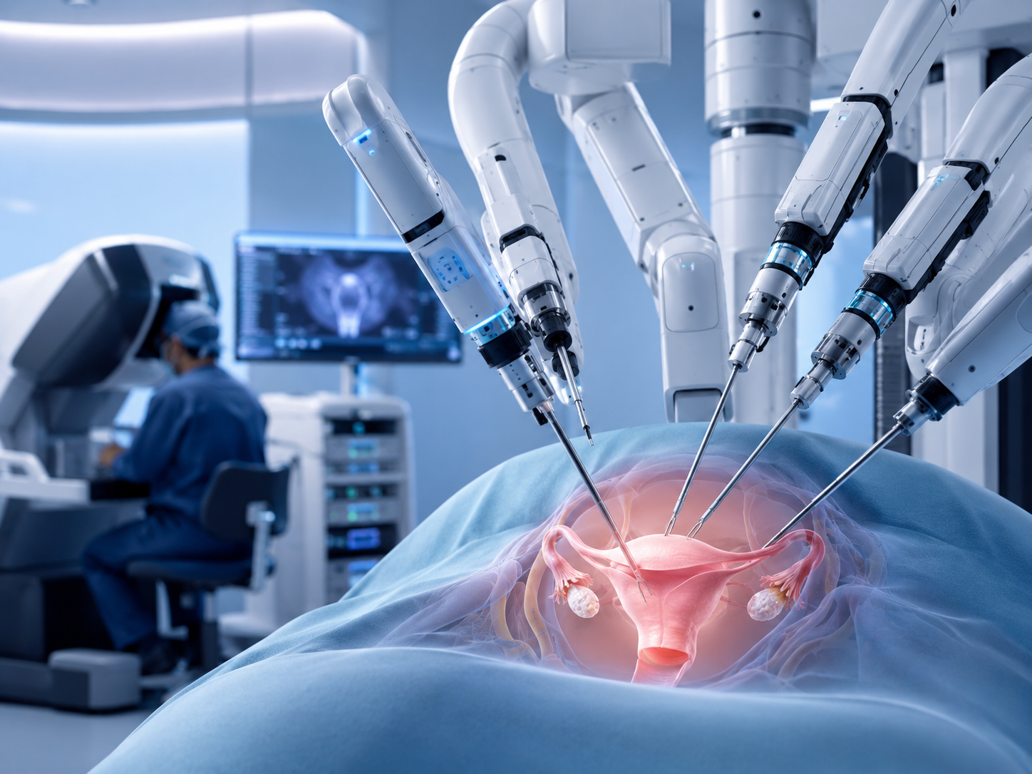 Robotik jinekolojik kanser cerrahisi medikal görseli